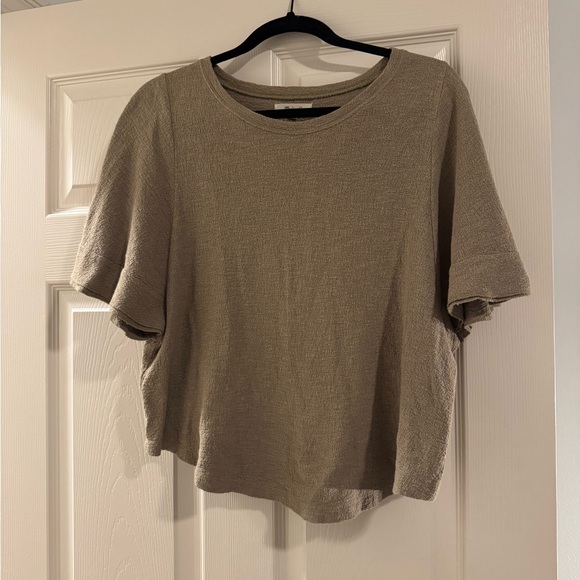 Madewell Texture & Thread Flutter Sleeve Top - Picture 2 of 7